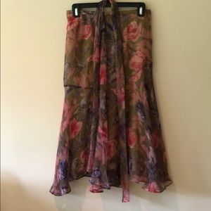 MAX MARA Silk Midi Skirt